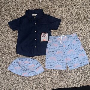 3-piece set - Shorts - hat - T-shirt